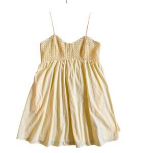 Women's Gap Size M Yellow Adjustable Strap Mini Dress A Line Babydoll Style